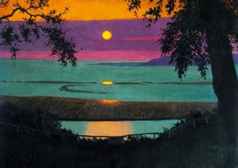 그림 에세이- 오렌지와 보랏빛의 하늘, 그레이스에서의 노을 (1918)